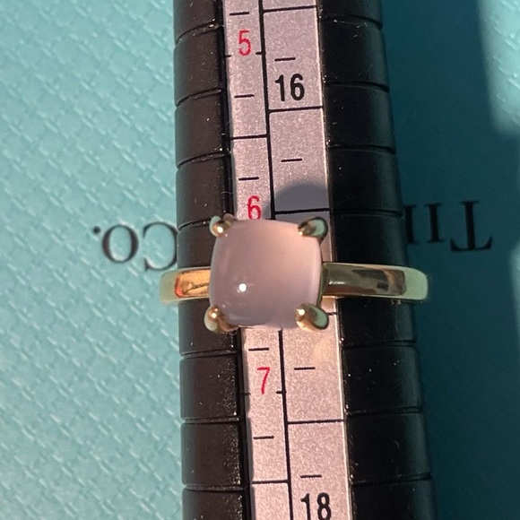 ❌SOLD❌Tiffany RARE gold chalcedony sugar stack ring size 6.25 - Picture 7 of 10